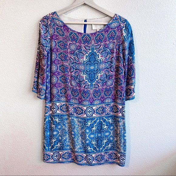 Skies Are Blue Patterned Dress - Picture 1 of 4